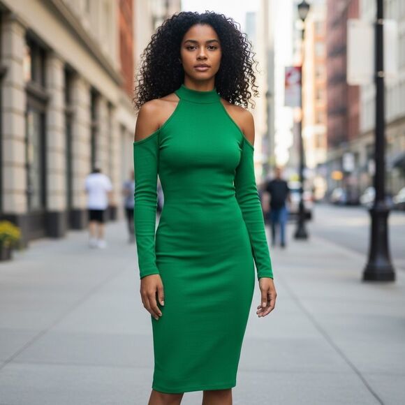 ASOS Dresses & Skirts - ASOS cut out shoulder midi bodycon dress